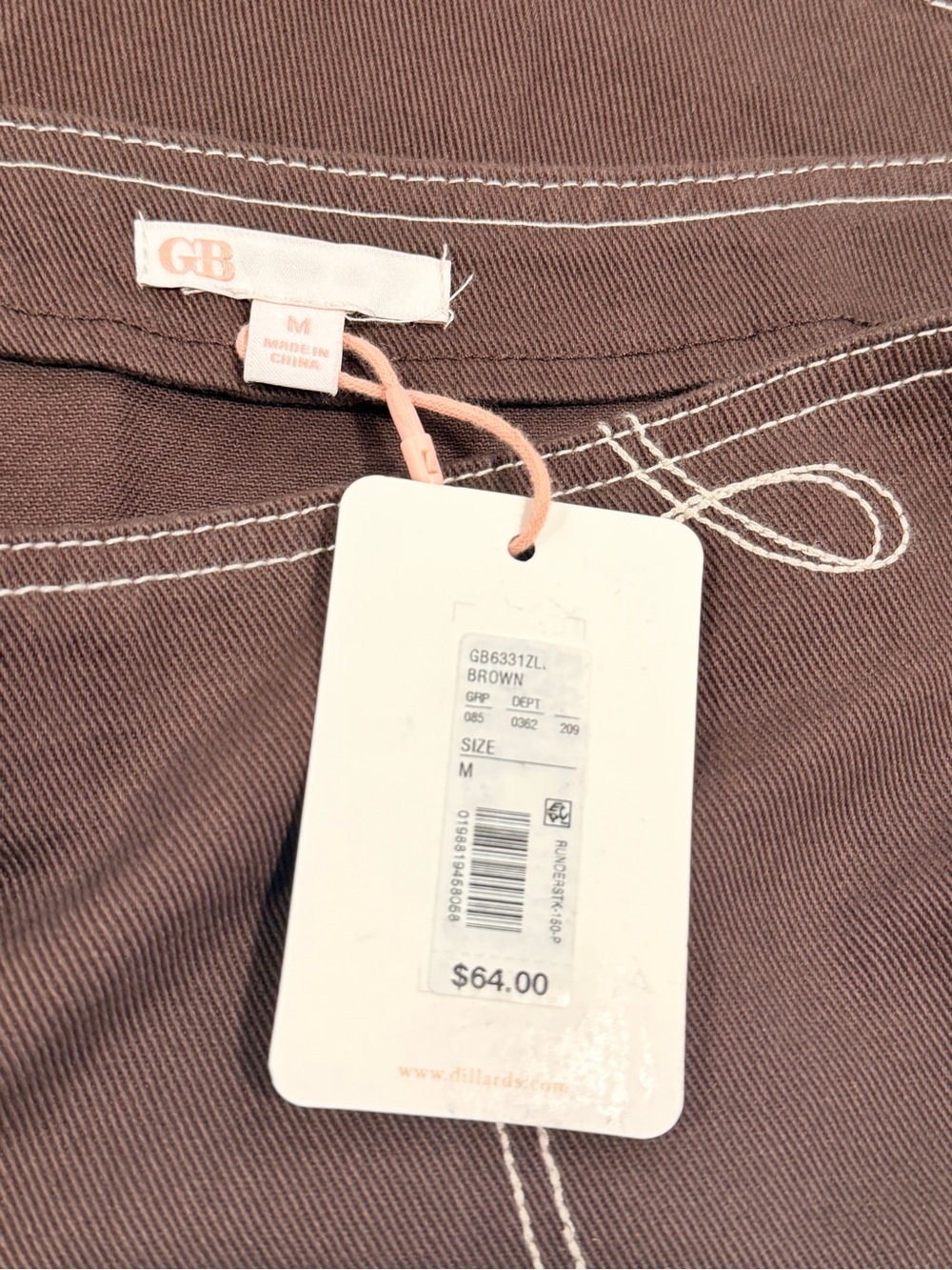 Gianni Bini Western Brown Strapless Corset Top & Button-Front Mini Skirt Set NWT - Picture 3 of 4